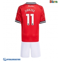 Fotballdrakt Barn Manchester United Joshua Zirkzee #11 Hjemmedraktsett 2025-26 Kortermet (+ Korte bukser)